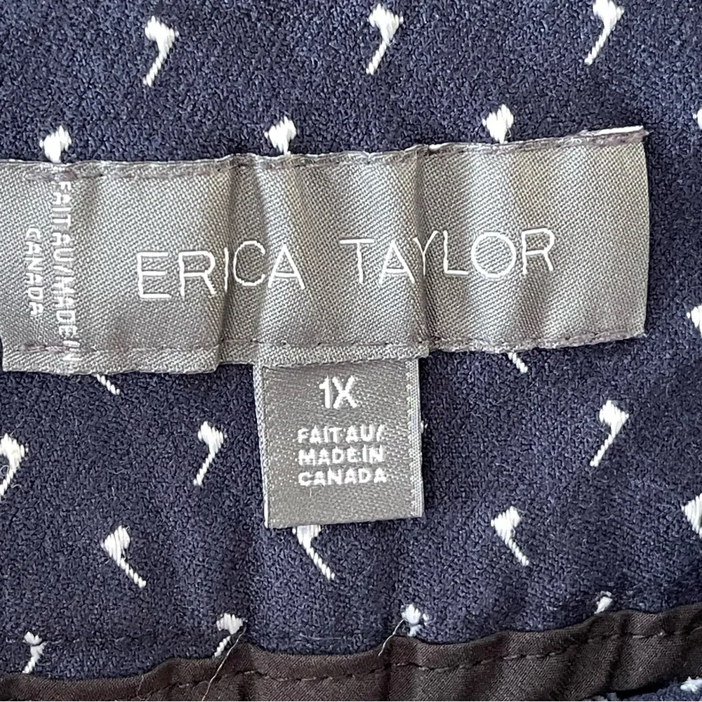 Erica Taylor Jacquard Pull-on Straight Leg Patterned Pants - 1X